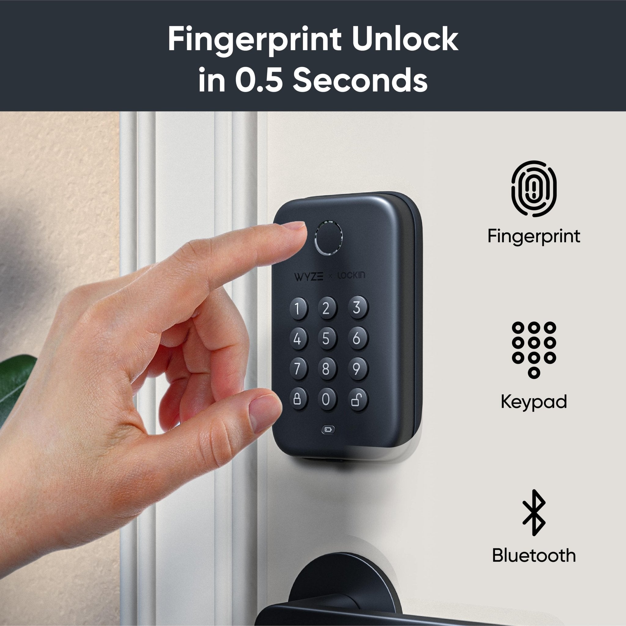 Wyze Lock Bolt | Biometric Bluetooth Smart Lock - Image 2