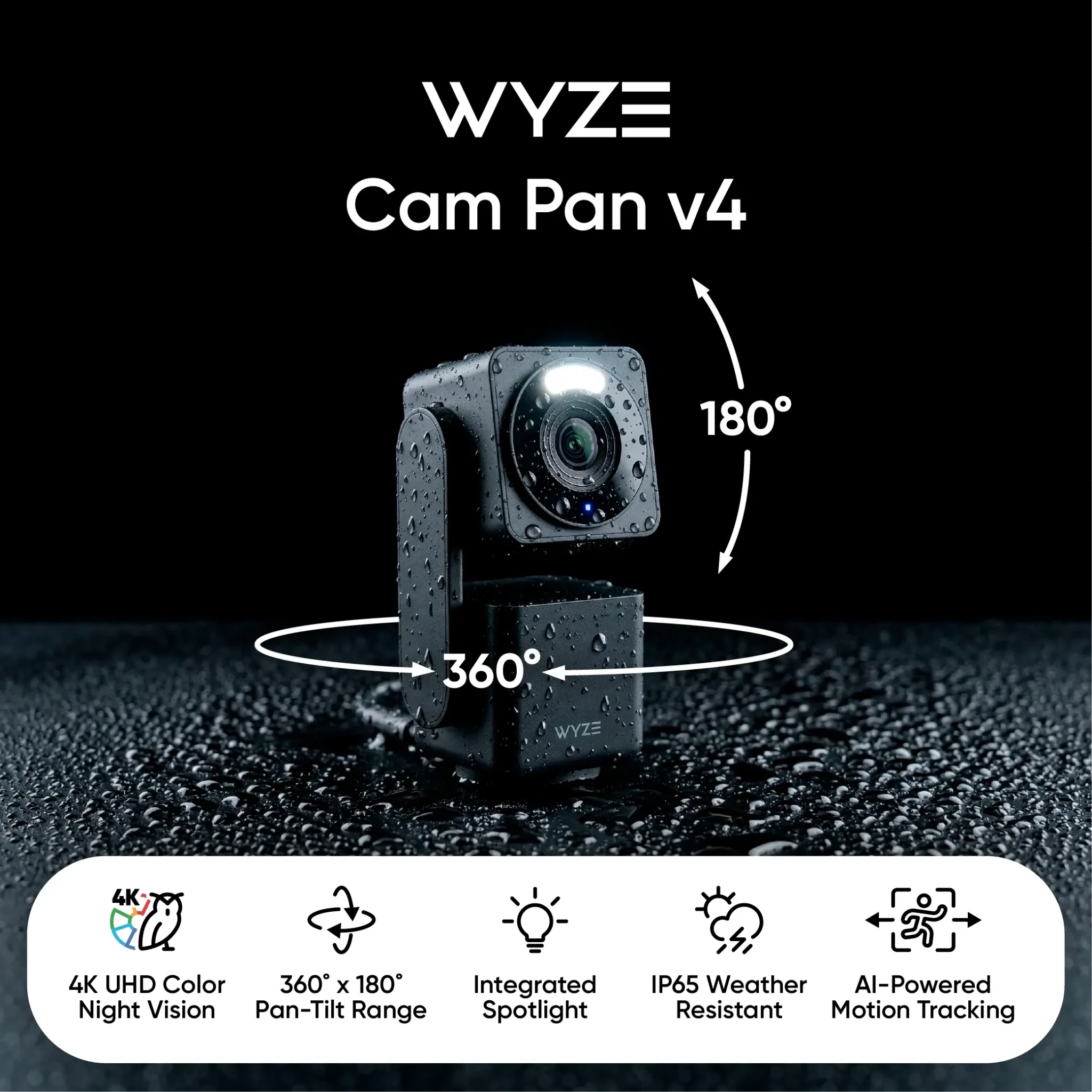Wyze Cam Pan v4 | 4K Ultra HD. 360° Pan & 180° Tilt. - Image 2