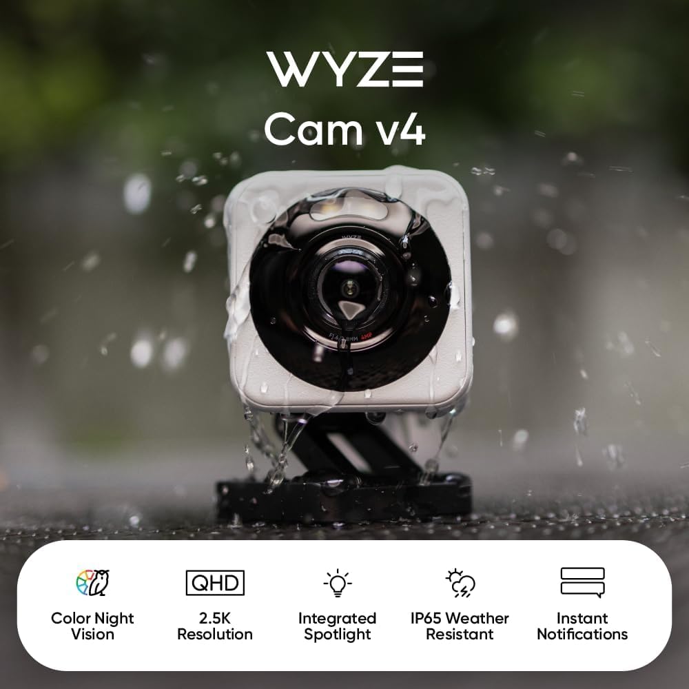 Wyze Cam v4 | Wired Indoor/Outdoor Security Camera - Image 2