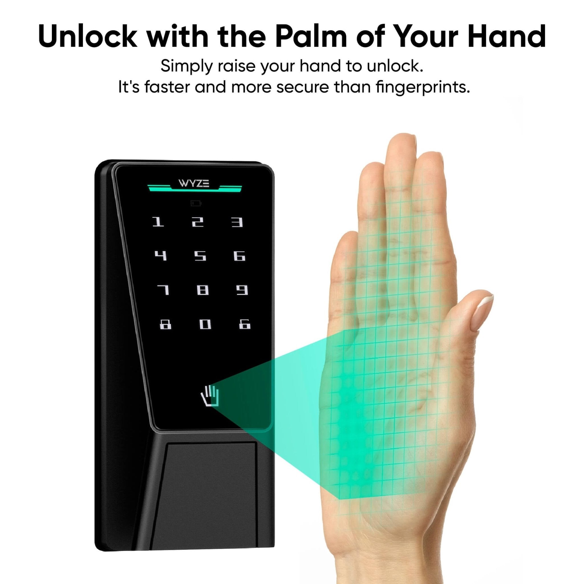 Wyze Palm Lock | Smart Palm Vein Door Lock with Wi-Fi - Image 3
