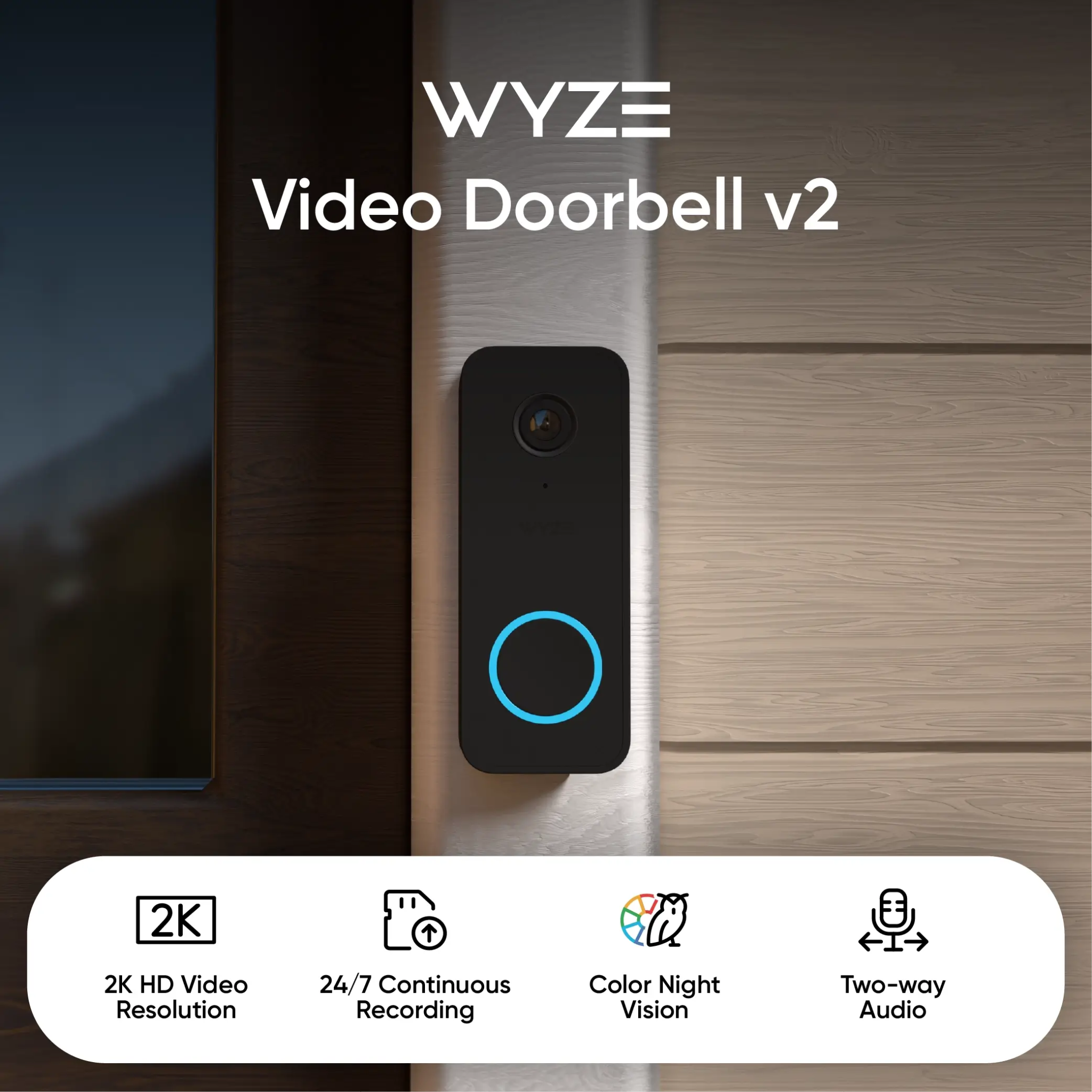 Wyze Video Doorbell v2 | 2K HD video - Image 2